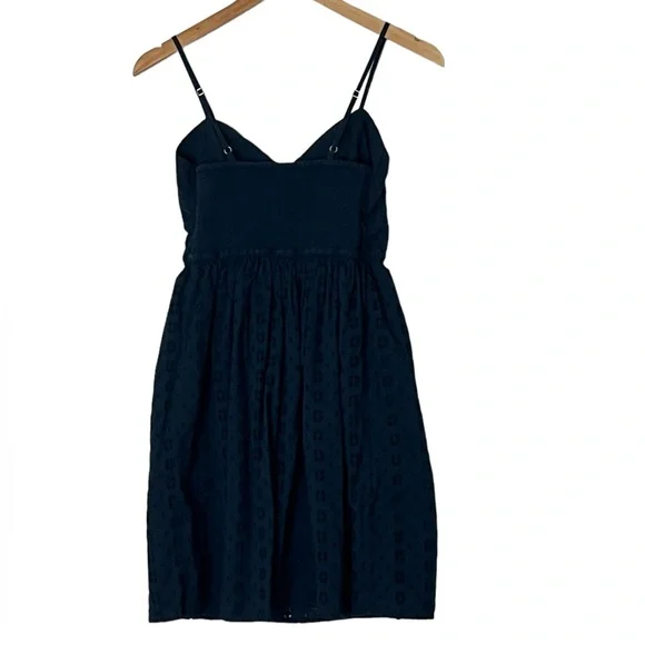J. Crew | Navy eyelet spaghetti strap fit and flare mini sundress extra … - Picture 5 of 10